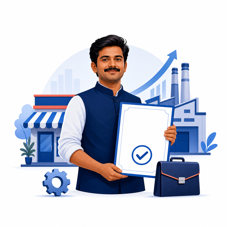 MSME owner completing Udyam business registration